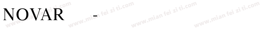 NOVAR 字体字体转换
